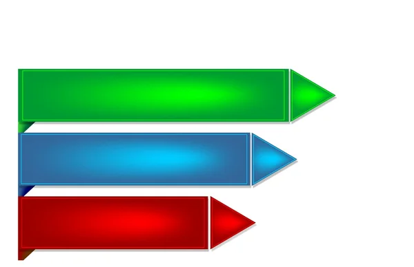 Gráfico con flechas arco iris — Vector de stock