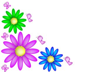 Sfondo con margherite clipart