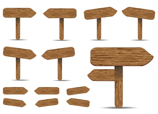 Segnaletica di legno — Vector de stock