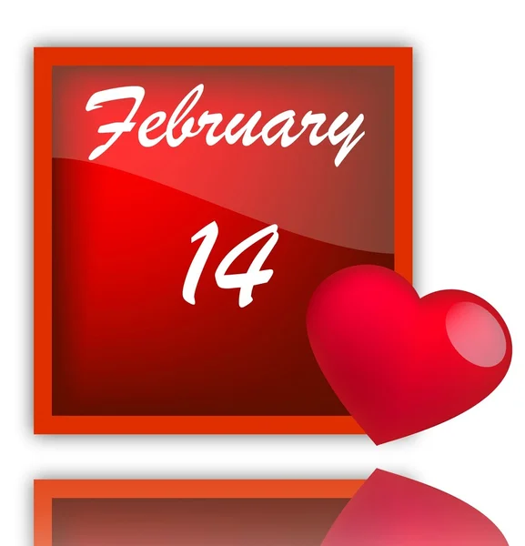 14 février — Image vectorielle