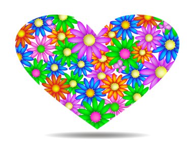 Floral heart clipart