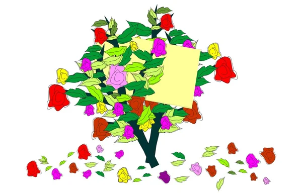 Un bouquet de roses pour vous  ... — Image vectorielle