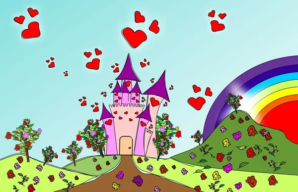 Замок любви — стоковый вектор