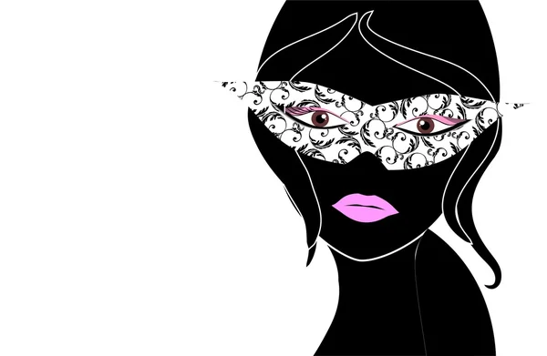 Femme masquée — Image vectorielle