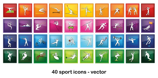 Icônes sportives — Image vectorielle
