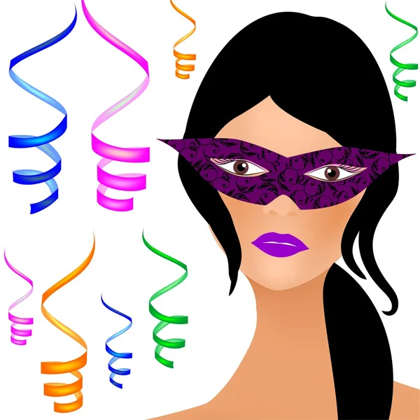 Masked Woman — Stock Vector