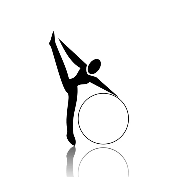Rytmisk gymnastik — Stock vektor