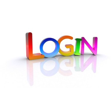 Login - 3D clipart