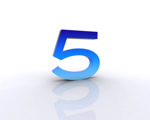 Cinco - 3D — Fotografia de Stock