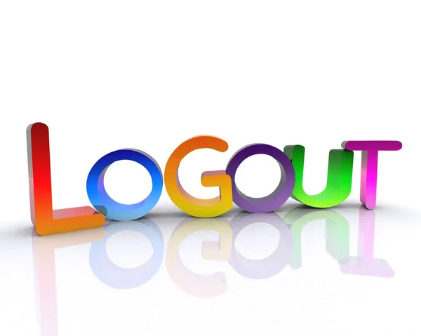 Logout - 3D — Stock Photo, Image