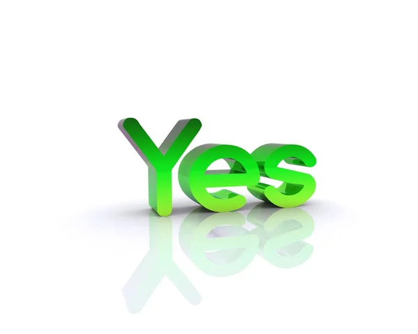 Yes - 3D — Stock Photo, Image