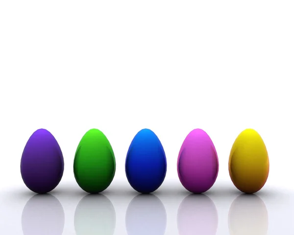 Кольорових яєць — стокове фото