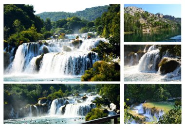 Wonderful Waterfalls of Krka Sibenik, Croatia clipart