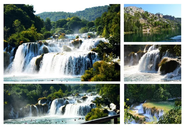 Prachtige watervallen van krka sibenik, Kroatië — Stockfoto