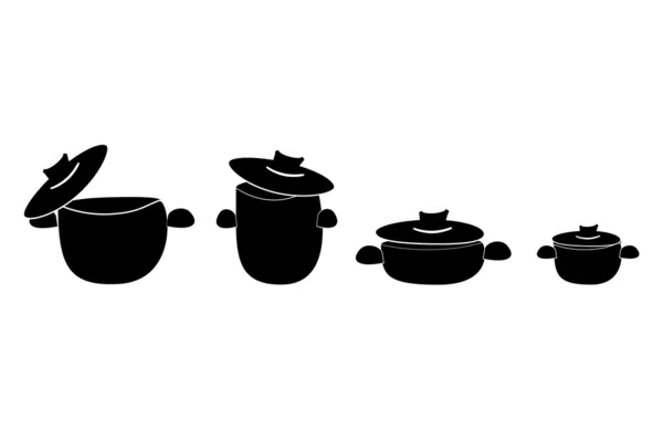 Cooking pots — Stock Vector