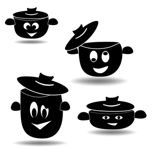 Pots de cuisson — Image vectorielle