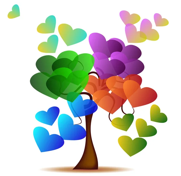 Árbol del amor — Archivo Imágenes Vectoriales