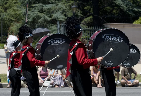 Marching band on Fourth of July in Washington DC. — Stock Photo, Image