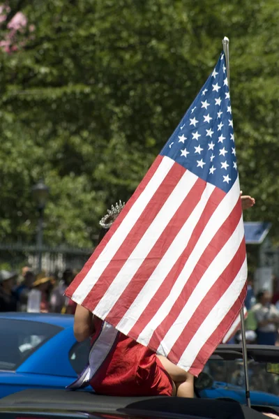 Parade op vierde van juli in washington dc. — Stockfoto