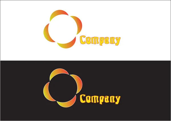 企業のロゴをオレンジ色 — ストックベクタ