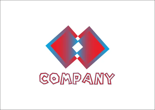 Rode & blauwe Logo — Stockvector