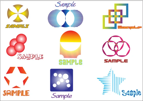 Logos Échantillons — Image vectorielle