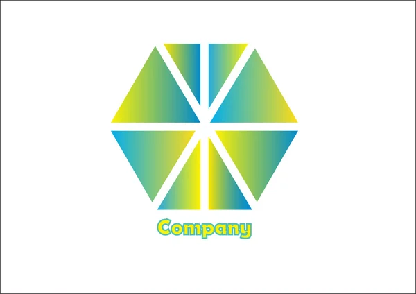 Sample Logo Yellow & Blue — Stock Vector