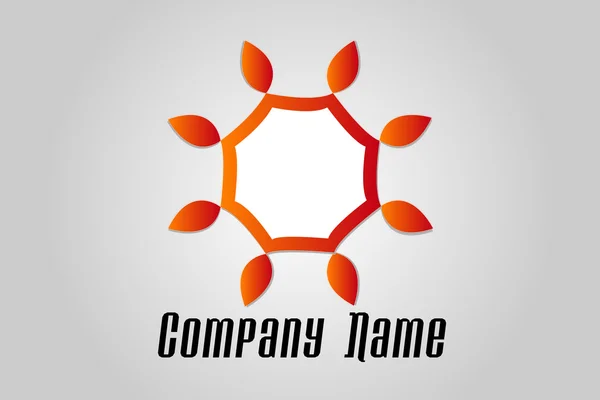 Oranžové logo — Stockový vektor