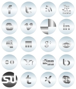 Vector Social Media Icons clipart