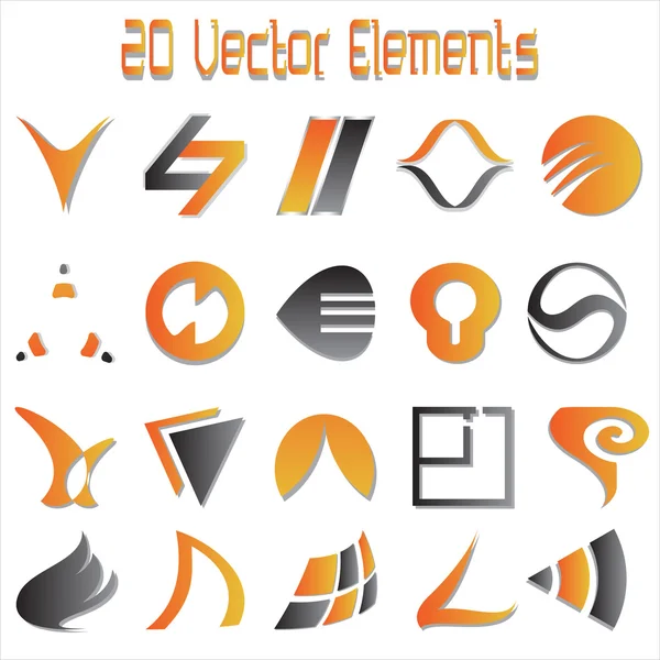 Vektorové prvky sada — Stockový vektor