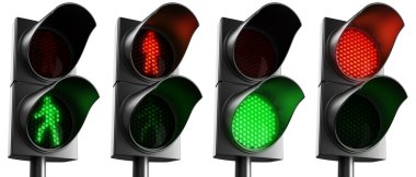 Crosswalk lights clipart