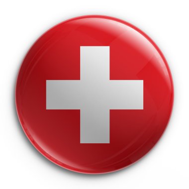 Badge - Swiss flag clipart