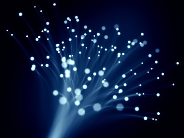 Blue optic fibers clipart