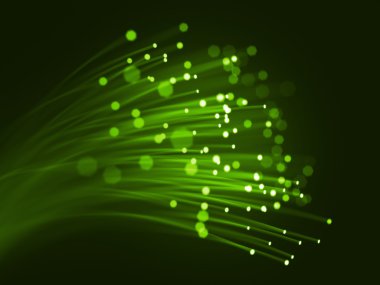 Green optic fibers clipart