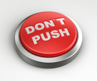 Red button - don't push clipart