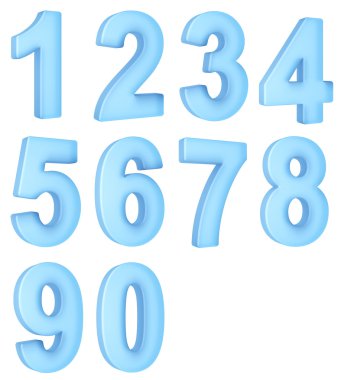 Translucent numbers clipart