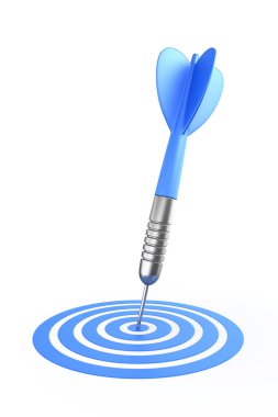 Dart arrow hitting target clipart