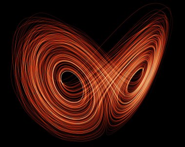 Orange Lorenz Attractor clipart