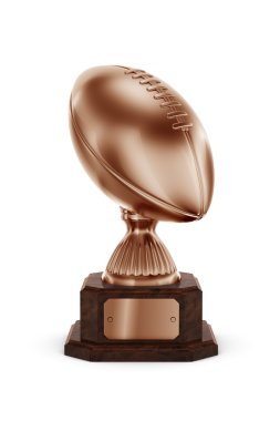 Bronze American football trophy clipart