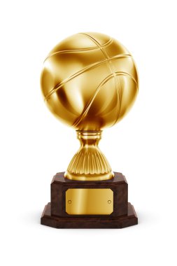 Gold basketball trophy clipart