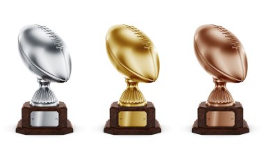 American football trophys clipart