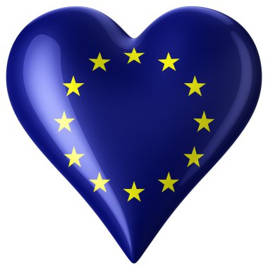 Avrupa bayrak ile kalp