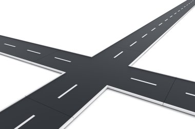 Road intersection clipart