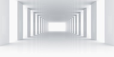 Empty white room clipart