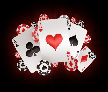 Chips and aces clipart