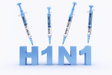 H1n1 vaccine syringe clipart