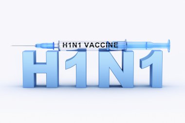 H1n1 vaccine syringe clipart