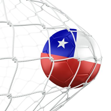Soccerball in net clipart