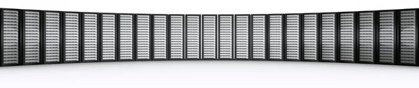 Ряд стеллажных серверов — стоковое фото