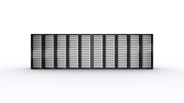 Fila de servidores rack — Foto de Stock